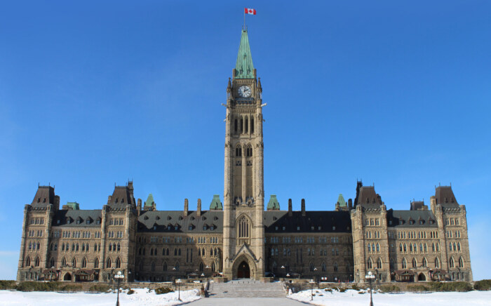 Parliament Of Canada In The Canadian Capital City Of Ottawa Onta