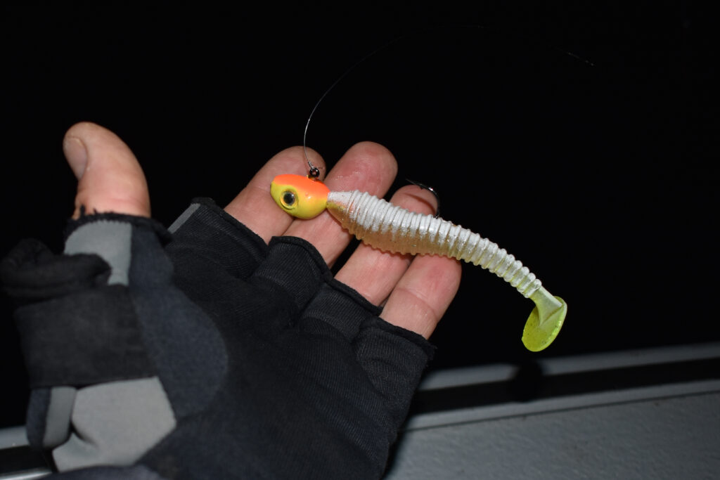 walleye fishing jig and plastic