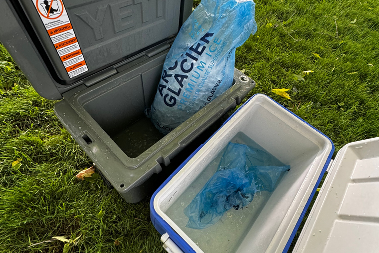 Day 3: Yeti Tundra 45 (left) vs. Coleman Chiller 48