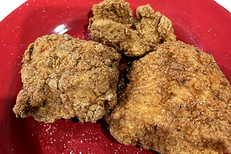 crispy shore lunch fish on a plate