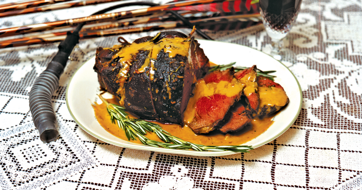 Venison Rump Roast With Bourbon Cream Sauce