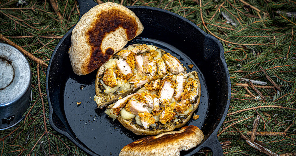Cajun bannock sandwich