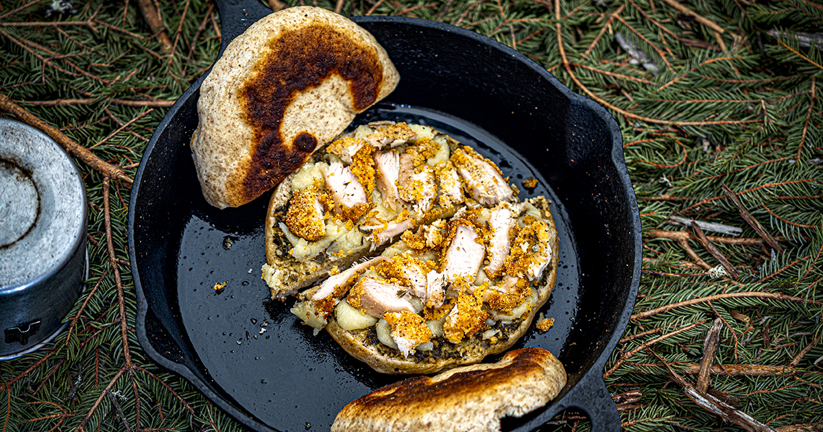 Cajun bannock sandwich