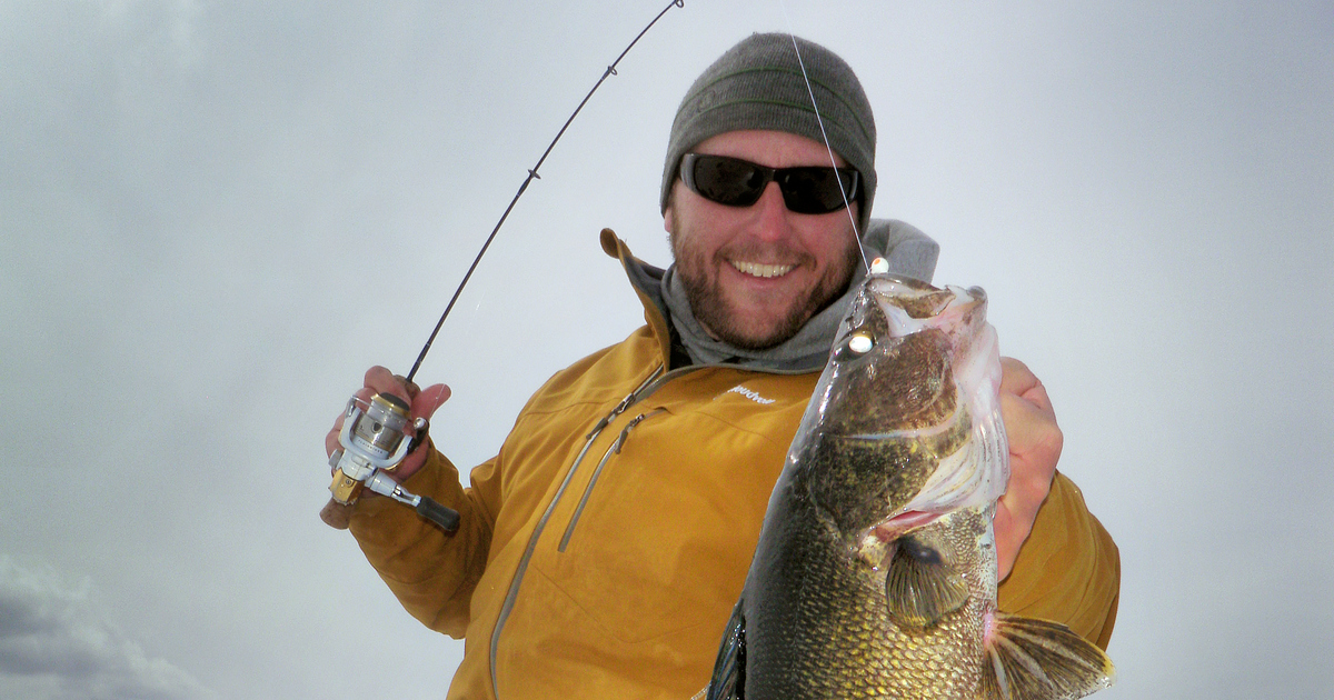 Downsizing for icing winter walleye