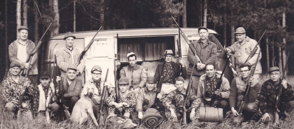 Winchester’s Western Division management team with new Model 2400 Shotguns.