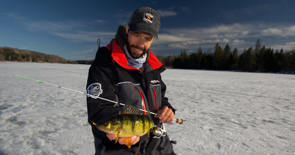 ice fishing with noodle rods